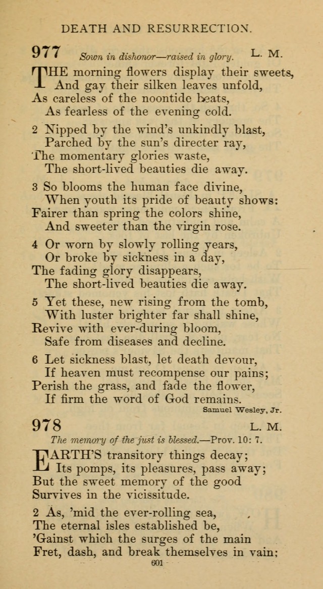 Hymnal of the Methodist Episcopal Church page 601