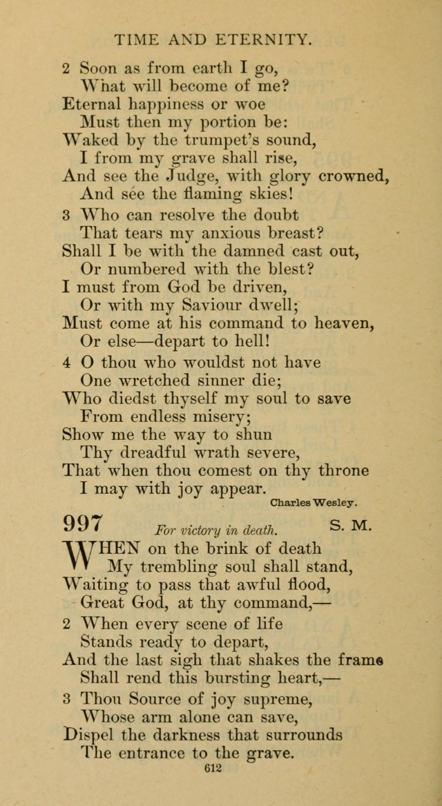 Hymnal of the Methodist Episcopal Church page 612