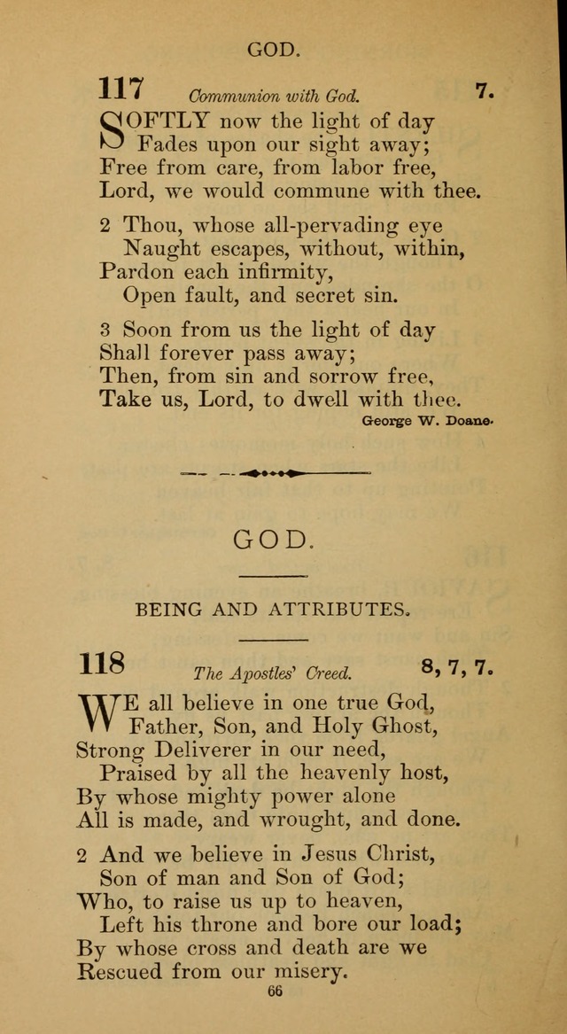 Hymnal of the Methodist Episcopal Church page 66