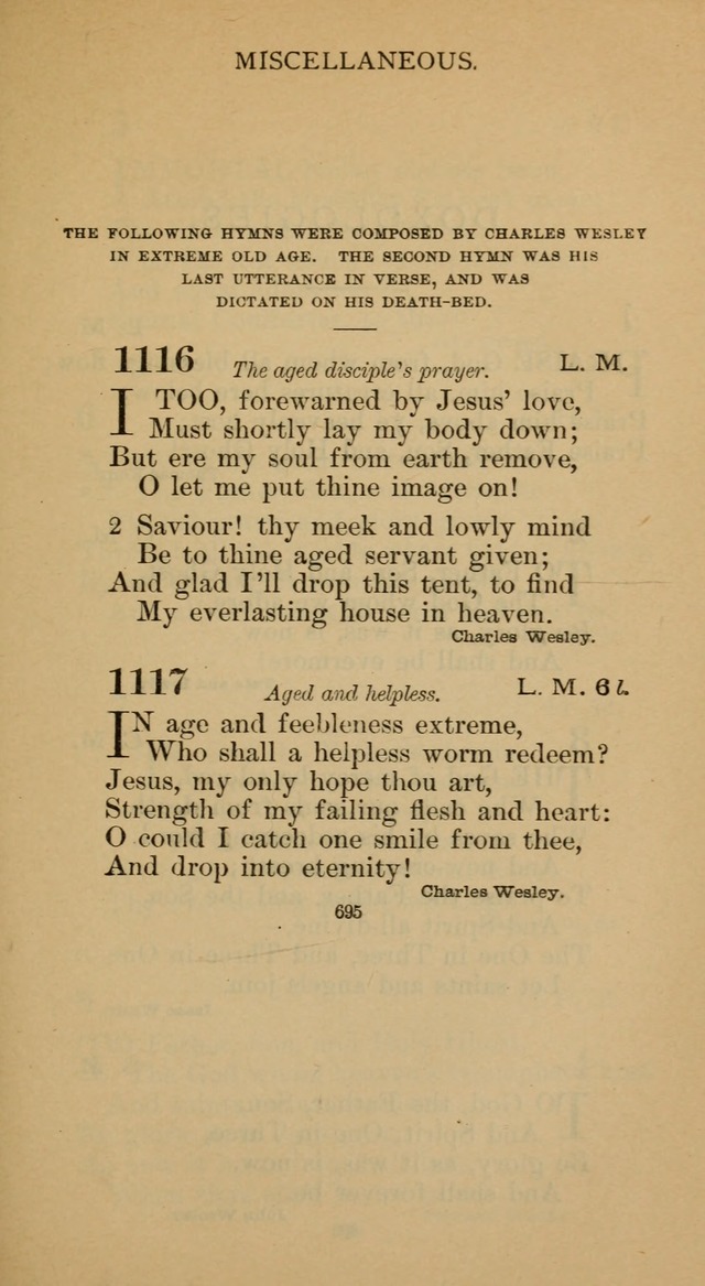 Hymnal of the Methodist Episcopal Church page 695