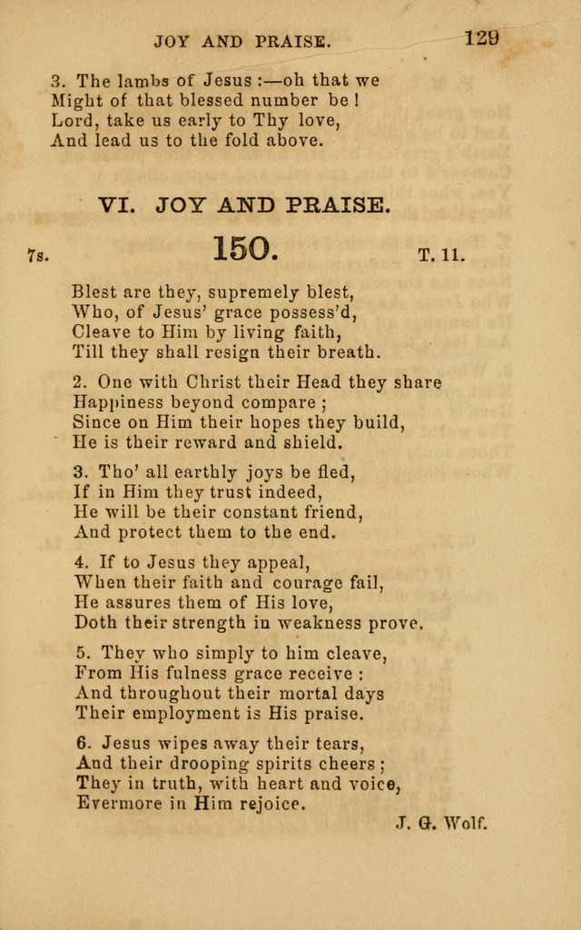 Hymns and Offices of Worship: for use in schools: with an appendix of tunes page 129