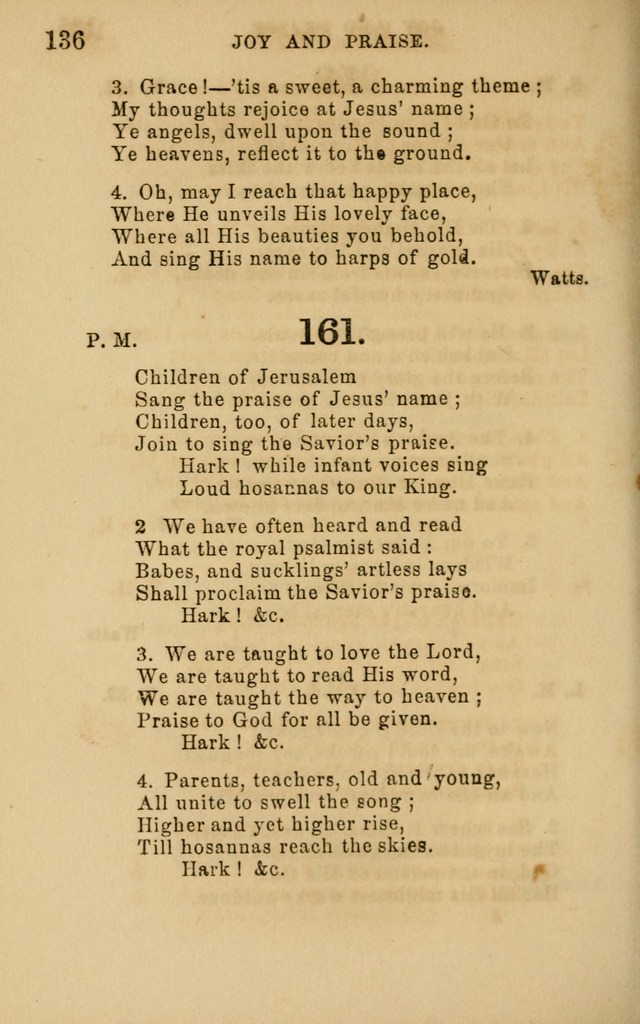 Hymns and Offices of Worship: for use in schools: with an appendix of tunes page 136