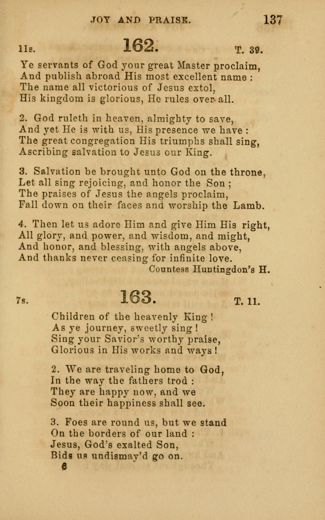 Hymns and Offices of Worship: for use in schools: with an appendix of tunes page 137