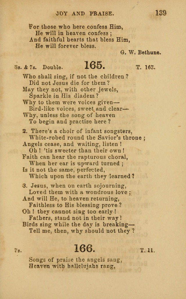 Hymns and Offices of Worship: for use in schools: with an appendix of tunes page 139