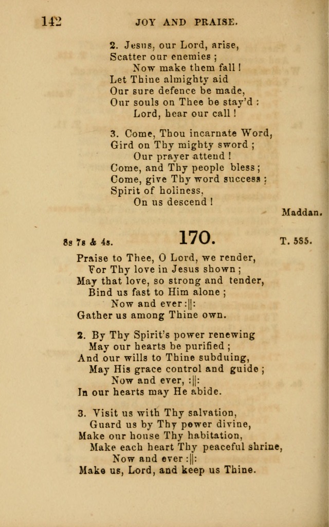 Hymns and Offices of Worship: for use in schools: with an appendix of tunes page 142