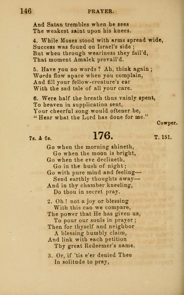 Hymns and Offices of Worship: for use in schools: with an appendix of tunes page 146