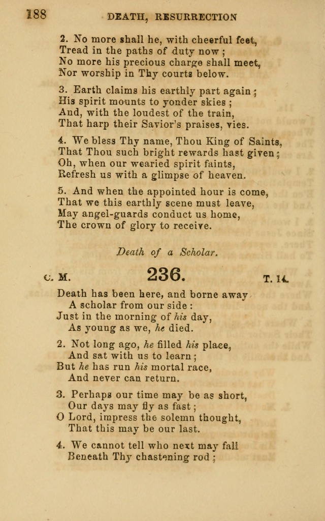 Hymns and Offices of Worship: for use in schools: with an appendix of tunes page 188