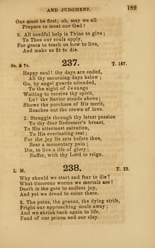 Hymns and Offices of Worship: for use in schools: with an appendix of tunes page 189