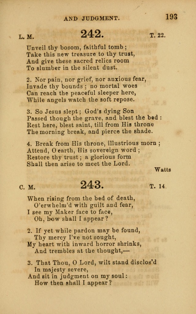 Hymns and Offices of Worship: for use in schools: with an appendix of tunes page 193