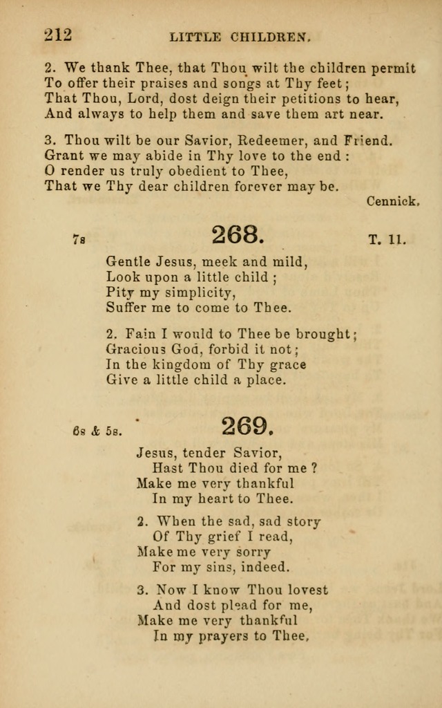 Hymns and Offices of Worship: for use in schools: with an appendix of tunes page 212