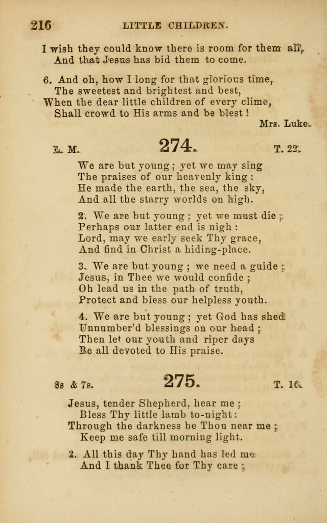 Hymns and Offices of Worship: for use in schools: with an appendix of tunes page 216