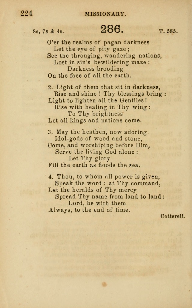 Hymns and Offices of Worship: for use in schools: with an appendix of tunes page 224