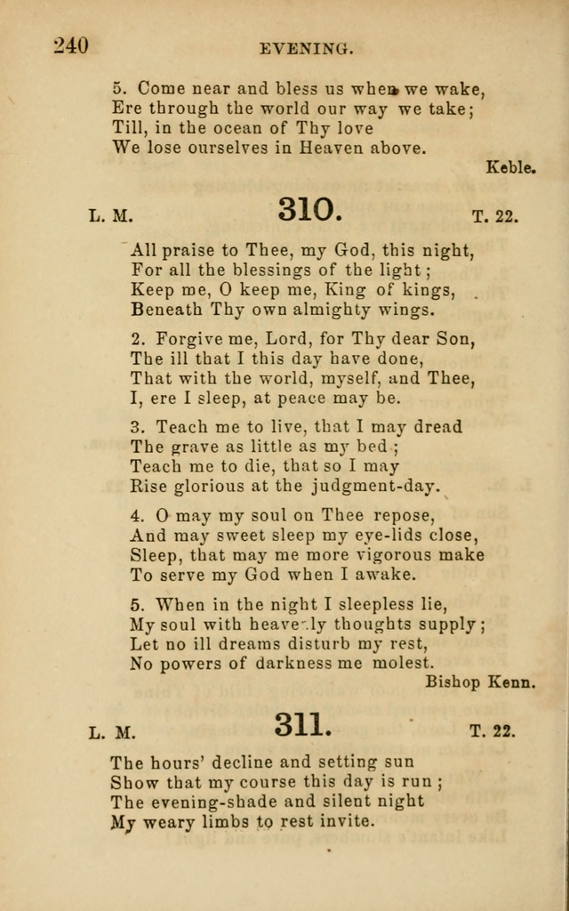 Hymns and Offices of Worship: for use in schools: with an appendix of tunes page 240