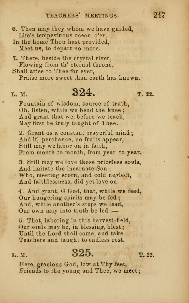 Hymns and Offices of Worship: for use in schools: with an appendix of tunes page 247