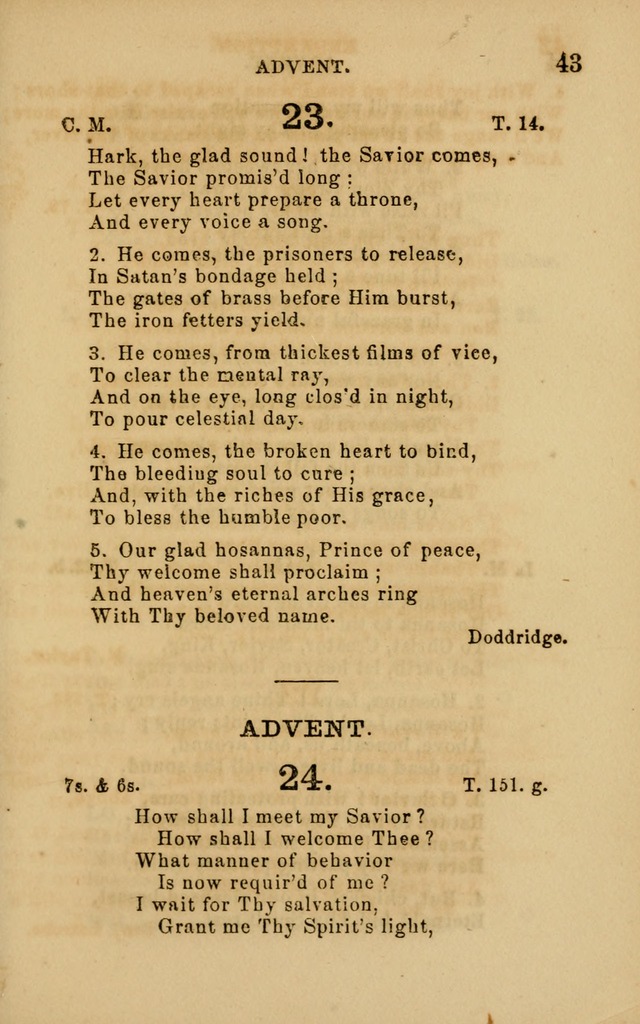 Hymns and Offices of Worship: for use in schools: with an appendix of tunes page 43