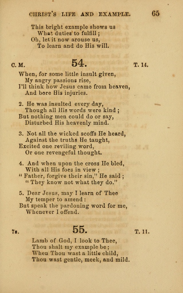 Hymns and Offices of Worship: for use in schools: with an appendix of tunes page 65