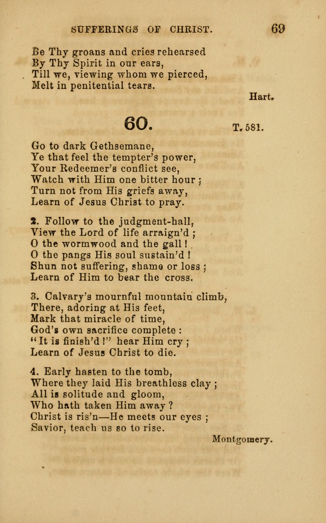 Hymns and Offices of Worship: for use in schools: with an appendix of tunes page 69