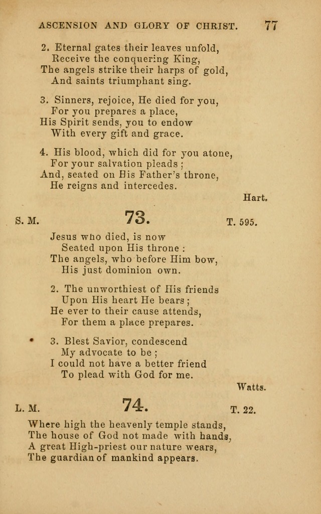 Hymns and Offices of Worship: for use in schools: with an appendix of tunes page 77