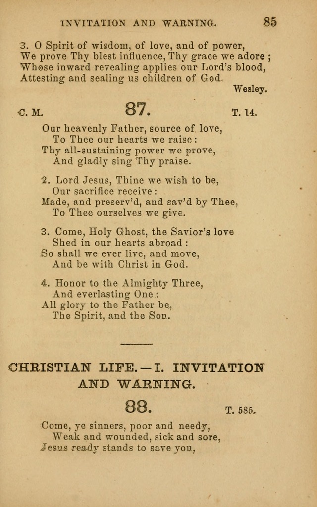 Hymns and Offices of Worship: for use in schools: with an appendix of tunes page 85