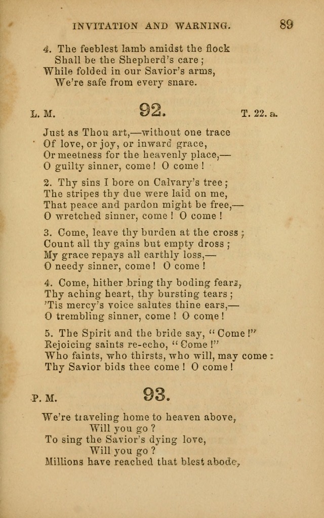 Hymns and Offices of Worship: for use in schools: with an appendix of tunes page 89