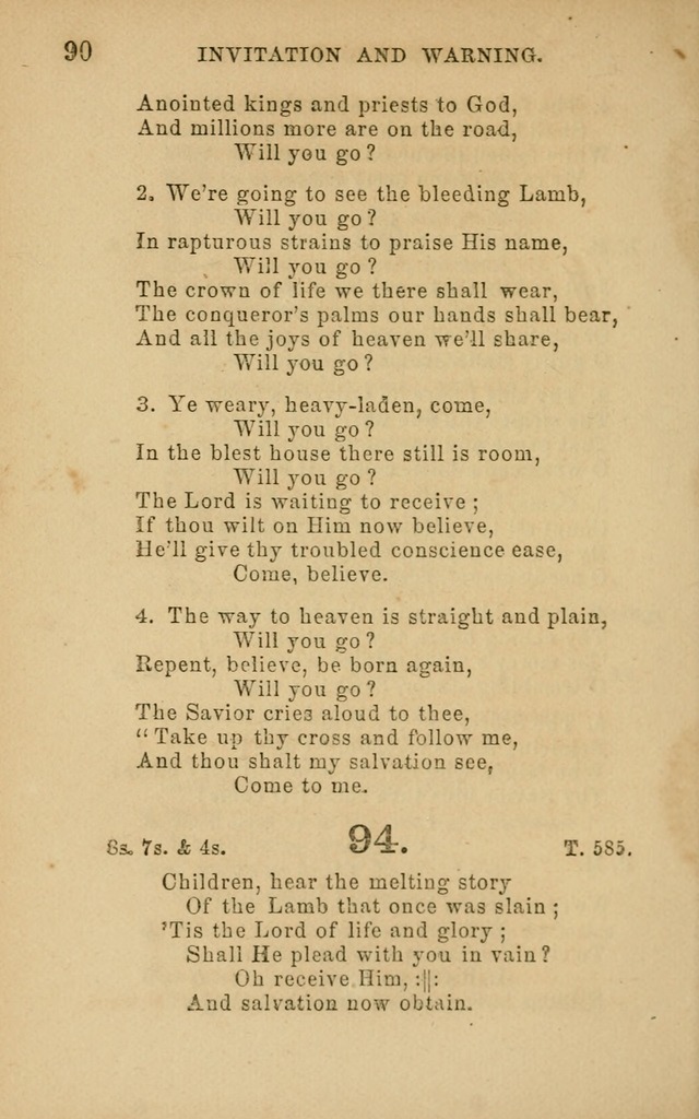 Hymns and Offices of Worship: for use in schools: with an appendix of tunes page 90