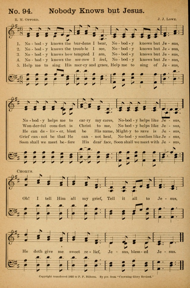 Honey Out of the Rock: a compilation of sacred songs and hymns for use in gospel meetings and other religious services page 101