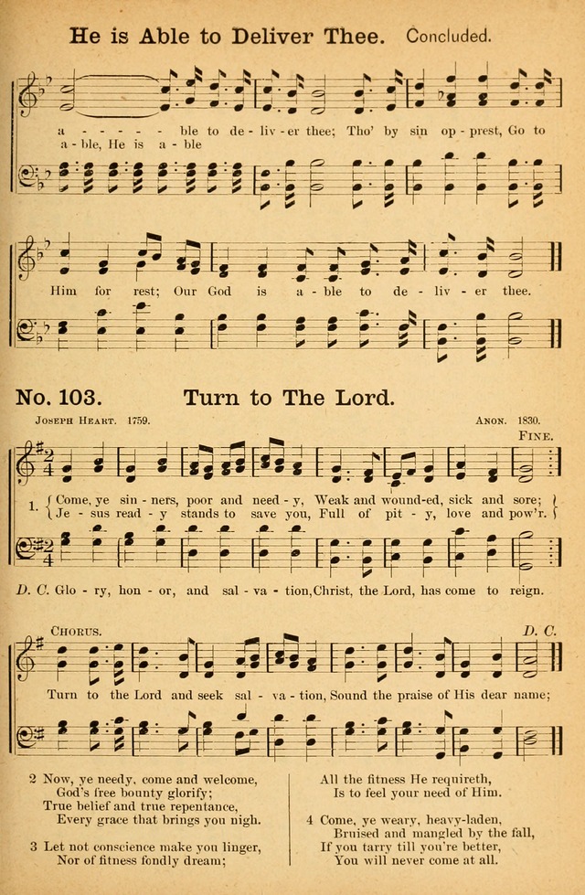 Honey Out of the Rock: a compilation of sacred songs and hymns for use in gospel meetings and other religious services page 110