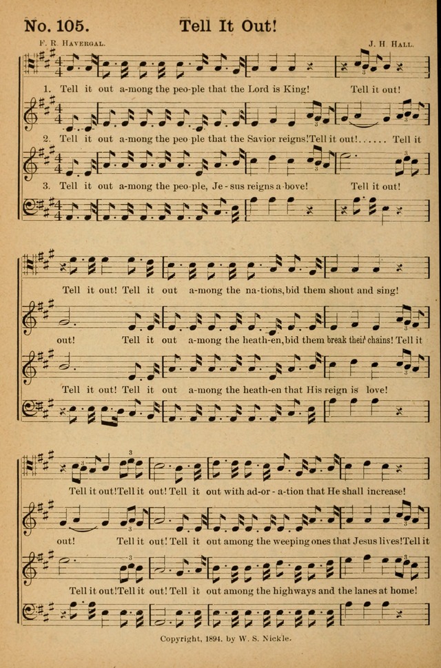 Honey Out of the Rock: a compilation of sacred songs and hymns for use in gospel meetings and other religious services page 113