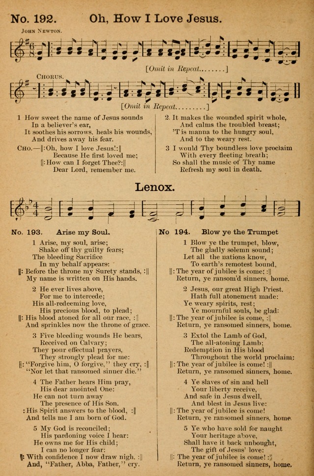 Honey Out of the Rock: a compilation of sacred songs and hymns for use in gospel meetings and other religious services page 191