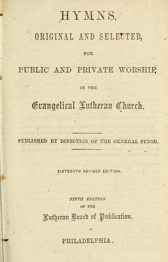 Hymns: original and selected, for public and private worship in the Evangelical Lutheran Church (16th rev. ed.) page 8