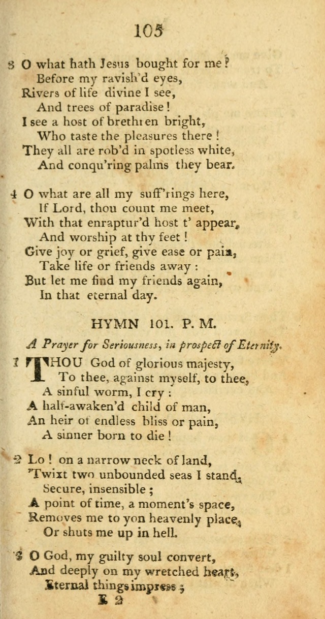 Hymns, Original and  Selected, for the Use of Christians. (5th ed. corr.) page 107