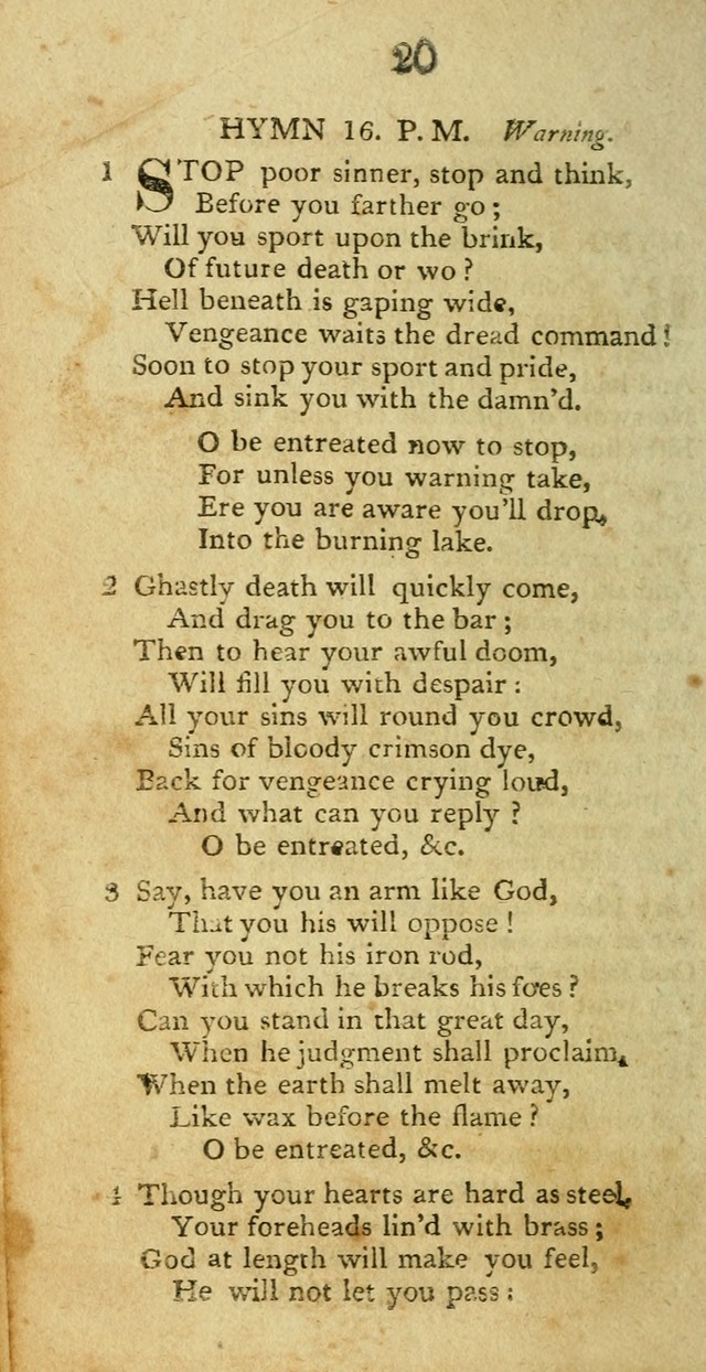 Hymns, Original and  Selected, for the Use of Christians. (5th ed. corr.) page 20