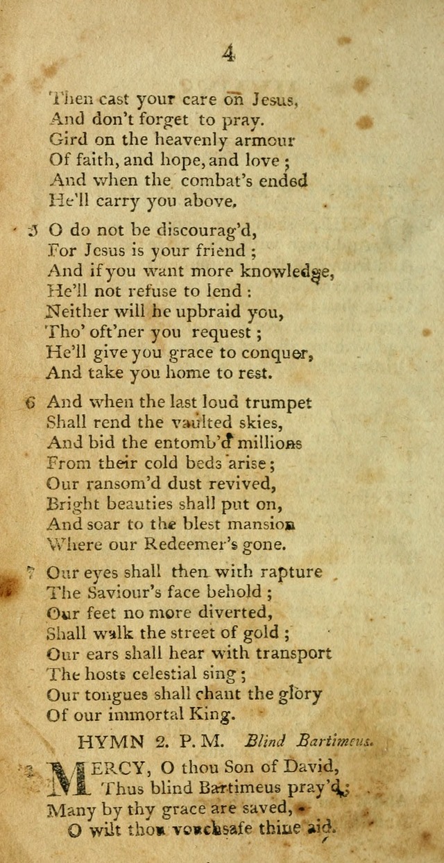 Hymns, Original and  Selected, for the Use of Christians. (5th ed. corr.) page 4