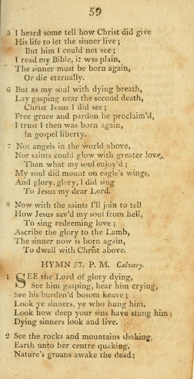 Hymns, Original and  Selected, for the Use of Christians. (5th ed. corr.) page 59