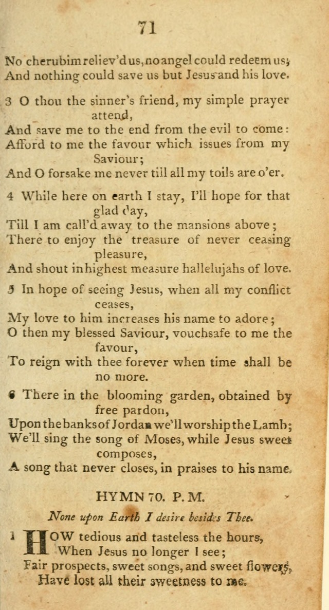 Hymns, Original and  Selected, for the Use of Christians. (5th ed. corr.) page 71