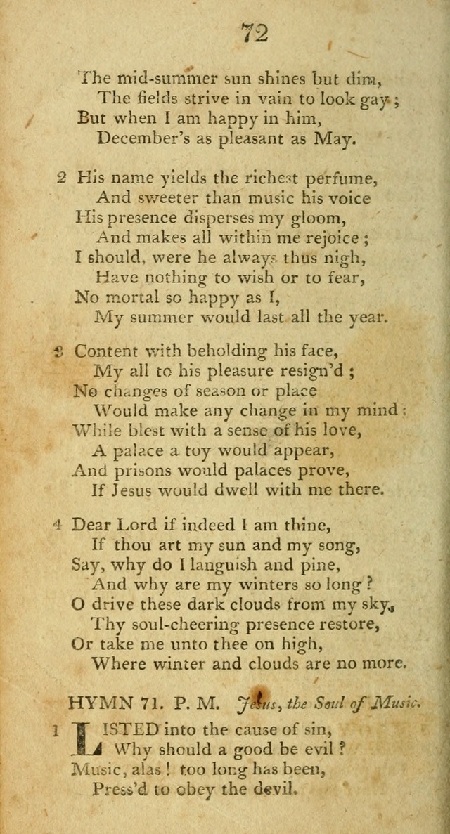 Hymns, Original and  Selected, for the Use of Christians. (5th ed. corr.) page 72