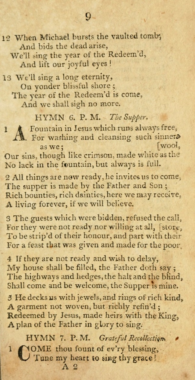 Hymns, Original and  Selected, for the Use of Christians. (5th ed. corr.) page 9