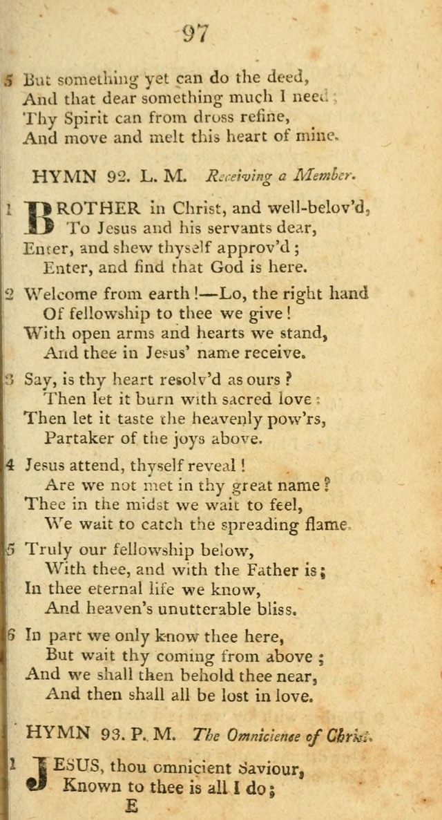 Hymns, Original and  Selected, for the Use of Christians. (5th ed. corr.) page 99