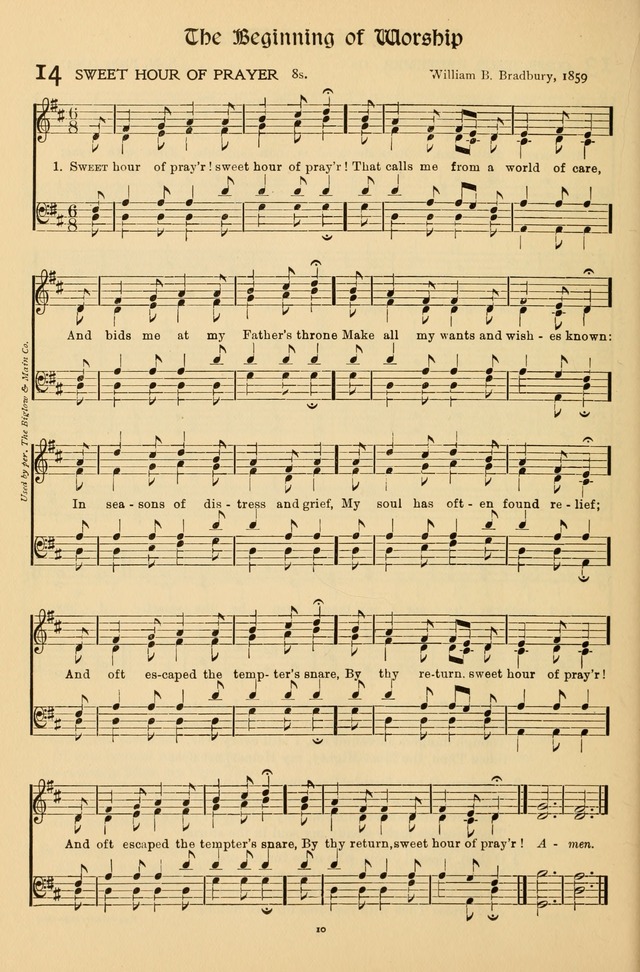 Hymns of Worship and Service (Chapel Ed., 4th ed.) page 10