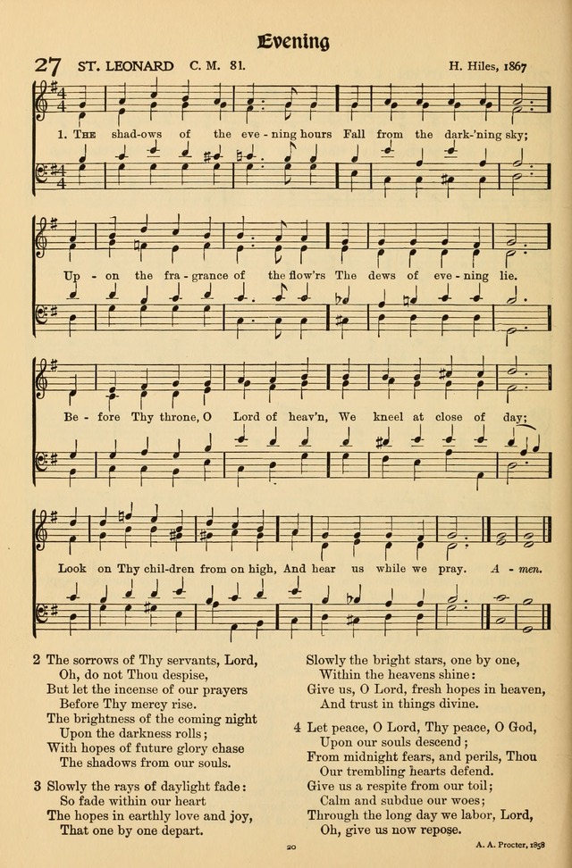 Hymns of Worship and Service (Chapel Ed., 4th ed.) page 22