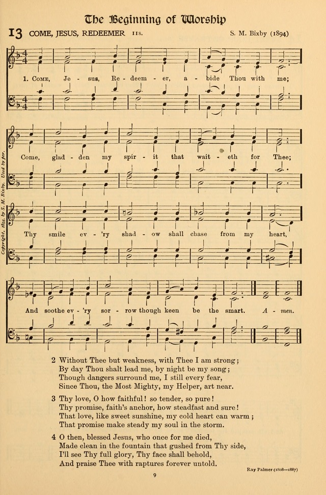 Hymns of Worship and Service (Chapel Ed., 4th ed.) page 9