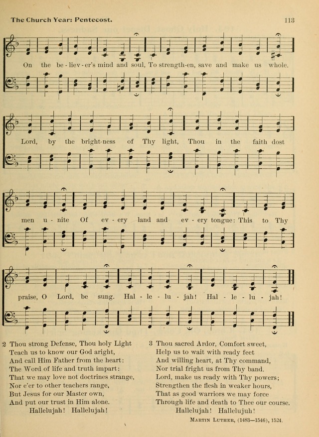 Hymnal and Order of Service: for churches and Sunday-schools page 113