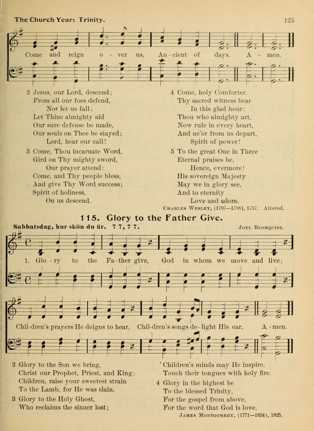 Hymnal and Order of Service: for churches and Sunday-schools page 125