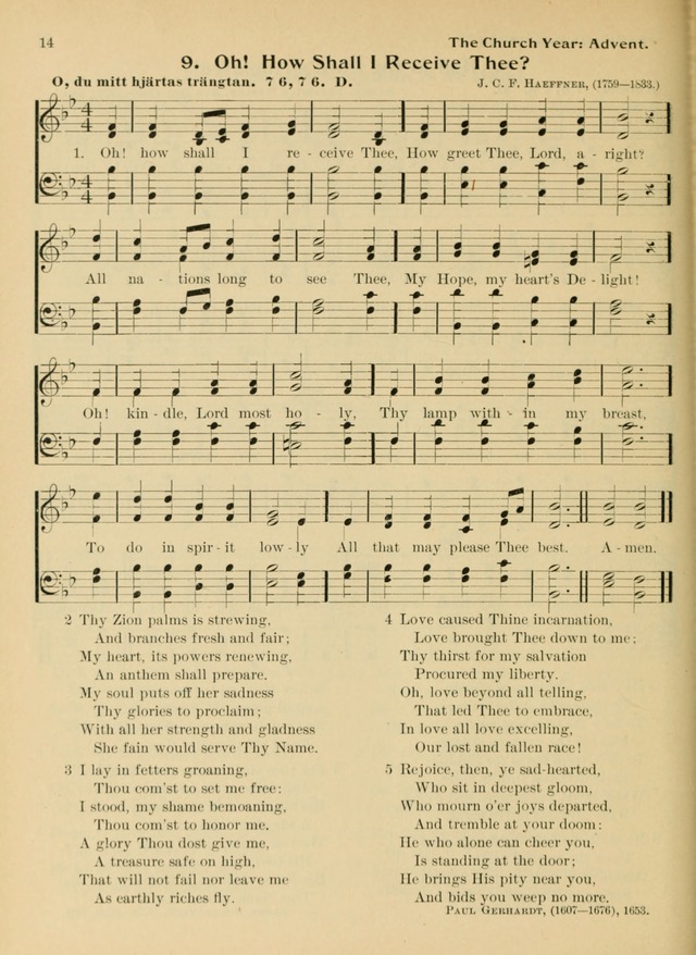 Hymnal and Order of Service: for churches and Sunday-schools page 14