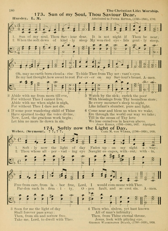 Hymnal and Order of Service: for churches and Sunday-schools page 180