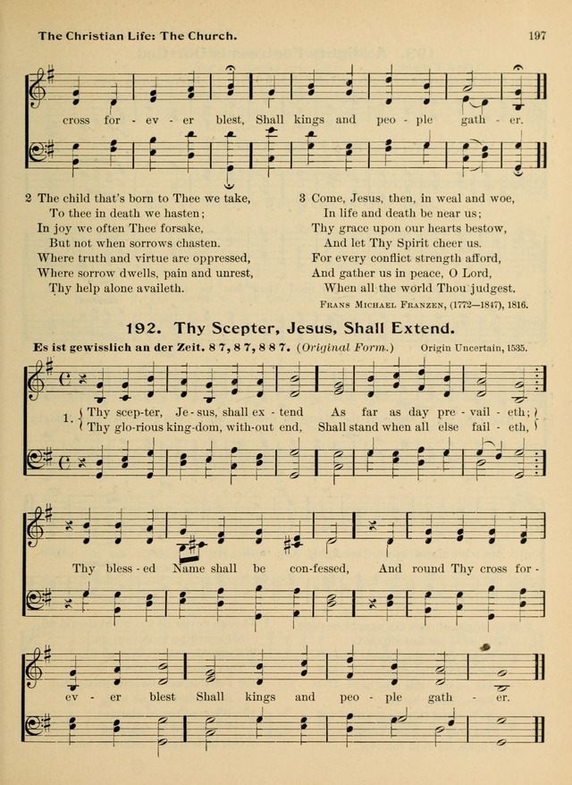 Hymnal and Order of Service: for churches and Sunday-schools page 197