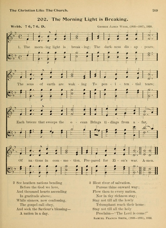 Hymnal and Order of Service: for churches and Sunday-schools page 209