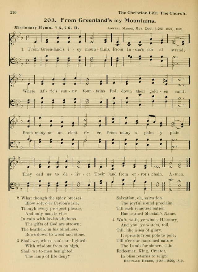 Hymnal and Order of Service: for churches and Sunday-schools page 210