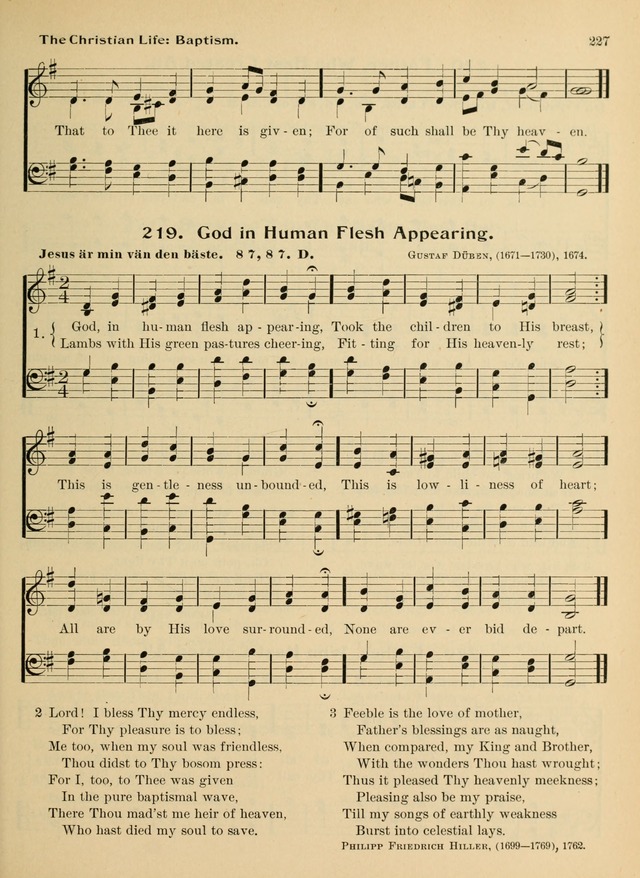 Hymnal and Order of Service: for churches and Sunday-schools page 227