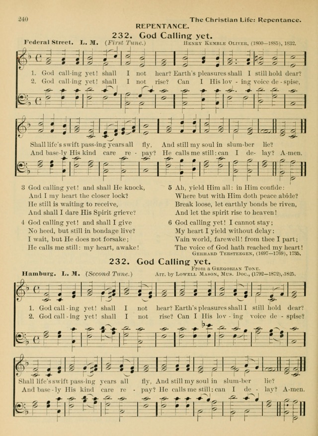 Hymnal and Order of Service: for churches and Sunday-schools page 240